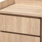 Baxton Studio Hale Modern and Contemporary Oak Finished Wood 1-Door Nightstand