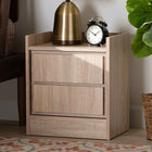Baxton Studio Hale Modern and Contemporary Oak Finished Wood 1-Door Nightstand