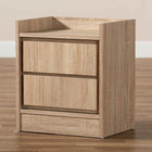 Baxton Studio Hale Modern and Contemporary Oak Finished Wood 1-Door Nightstand