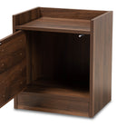 Baxton Studio Hale Modern and Contemporary Walnut Brown Finished Wood 1-Door Nightstand