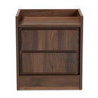 Baxton Studio Hale Modern and Contemporary Walnut Brown Finished Wood 1-Door Nightstand