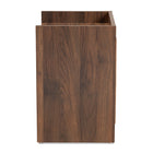 Baxton Studio Hale Modern and Contemporary Walnut Brown Finished Wood 1-Door Nightstand