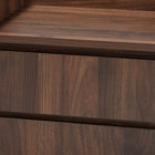 Baxton Studio Hale Modern and Contemporary Walnut Brown Finished Wood 1-Door Nightstand
