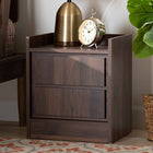 Baxton Studio Hale Modern and Contemporary Walnut Brown Finished Wood 1-Door Nightstand