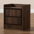 Baxton Studio Hale Modern and Contemporary Walnut Brown Finished Wood 1-Door Nightstand