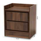 Baxton Studio Hale Modern and Contemporary Walnut Brown Finished Wood 1-Door Nightstand