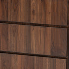 Baxton Studio Neil Modern and Contemporary Walnut Brown Finished Wood and Black Finished Metal 3-Door Dining Room Sideboard Buffet