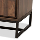 Baxton Studio Neil Modern and Contemporary Walnut Brown Finished Wood and Black Finished Metal 3-Door Dining Room Sideboard Buffet