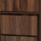 Baxton Studio Neil Modern and Contemporary Walnut Brown Finished Wood and Black Finished Metal Multipurpose Storage Cabinet