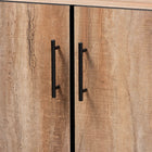 Baxton Studio Patton Modern and Contemporary Natural Oak Finished Wood 3-Door Dining Room Sideboard Buffet