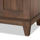 Baxton Studio Nissa Modern and Contemporary Walnut Brown Finished Wood 2-Door Shoe Storage Cabinet