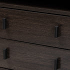 Baxton Studio Glover Modern and Contemporary Dark Brown Finished Wood and Black Metal 2-Drawer Nightstand