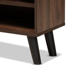 Baxton Studio Mallory Modern and Contemporary Two-Tone Walnut Brown and Grey Finished Wood TV Stand