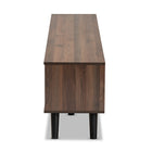 Baxton Studio Clapton Modern and Contemporary Multi-Tone Grey and Walnut Brown Finished Wood TV Stand