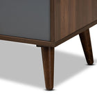Baxton Studio Garrick Modern and Contemporary Two-Tone Grey and Walnut Brown Finished Wood 1-Drawer TV Stand