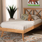 Baxton Studio Galvin Modern and Contemporary Brown Finished Wood Twin Size Platform Bed
