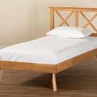 Baxton Studio Galvin Modern and Contemporary Brown Finished Wood Twin Size Platform Bed