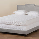 Baxton Studio Benjen Modern and Contemporary Glam Grey Velvet Fabric Upholstered Queen Size Panel Bed