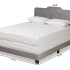 Baxton Studio Benjen Modern and Contemporary Glam Grey Velvet Fabric Upholstered Queen Size Panel Bed