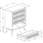 Baxton Studio Barrett Mid-Century Modern Walnut Brown Finished Wood and Synthetic Rattan 4-Drawer Chest