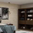 Manhattan Comfort Mulberry Contemporary Modern 36" Wardrobe Closet in Chestnut Brown - Set of 2
