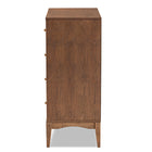 Baxton Studio Landis Mid-Century Modern Ash Walnut Finished Wood 4-Drawer Chest