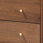 Baxton Studio Landis Mid-Century Modern Ash Walnut Finished Wood 4-Drawer Chest