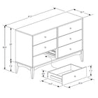 Baxton Studio Landis Mid-Century Modern Ash Walnut Finished Wood 6-Drawer Dresser