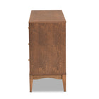 Baxton Studio Landis Mid-Century Modern Ash Walnut Finished Wood 6-Drawer Dresser