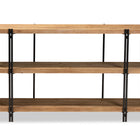 Baxton Studio Tarah Modern Rustic and Industrial Natural Brown Finished Wood and Black Finished Metal Console Table
