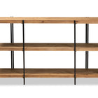 Baxton Studio Tarah Modern Rustic and Industrial Natural Brown Finished Wood and Black Finished Metal Console Table