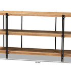 Baxton Studio Tarah Modern Rustic and Industrial Natural Brown Finished Wood and Black Finished Metal Console Table