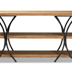 Baxton Studio Terrell Modern Rustic and Industrial Natural Brown Finished Wood and Black Finished Metal Console Table