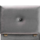 Baxton Studio Elias Modern and Contemporary Grey Velvet Fabric Upholstered and Oak Brown Finished Wood Storage Ottoman