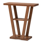 Baxton Studio Boone Modern and Contemporary Walnut Brown Finished Wood Console Table