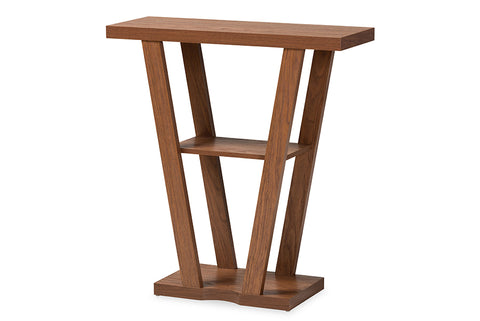 Baxton Studio Boone Modern and Contemporary Walnut Brown Finished Wood Console Table