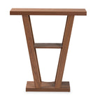 Baxton Studio Boone Modern and Contemporary Walnut Brown Finished Wood Console Table