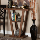 Baxton Studio Boone Modern and Contemporary Walnut Brown Finished Wood Console Table