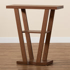 Baxton Studio Boone Modern and Contemporary Walnut Brown Finished Wood Console Table