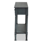 Baxton Studio Garvey French Provincial Dark Blue Gray Wood 3-Drawer Entryway Console Table