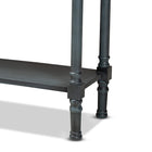 Baxton Studio Garvey French Provincial Dark Blue Gray Wood 3-Drawer Entryway Console Table