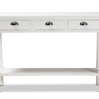 Baxton Studio Garvey French Provincial White Finished Wood 3-Drawer Entryway Console Table