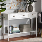 Baxton Studio Garvey French Provincial White Finished Wood 3-Drawer Entryway Console Table