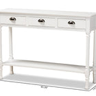 Baxton Studio Garvey French Provincial White Finished Wood 3-Drawer Entryway Console Table