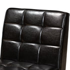 Baxton Studio Sanford Mid-Century Modern Dark Brown Faux Leather Upholstered and Walnut Brown Finished Wood Dining Chair
