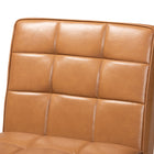 Baxton Studio Sanford Mid-Century Modern Tan Faux Leather Upholstered and Walnut Brown Finished Wood Dining Chair