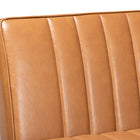 Baxton Studio Daymond Mid-Century Modern Tan Faux Leather Upholstered and Walnut Brown Finished Wood 3-Piece Dining Nook Set