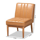 Baxton Studio Daymond Mid-Century Modern Tan Faux Leather Upholstered and Walnut Brown Finished Wood Dining Chair