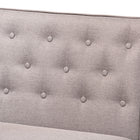Baxton Studio Riordan Mid-Century Modern Grey Fabric Upholstered and Walnut Brown Finished Wood 2-Piece Dining Nook Banquette Set