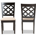 Baxton Studio Ramiro Modern and Contemporary Sand Fabric Upholstered and Dark Brown Finished Wood 2-Piece Dining Chair Set